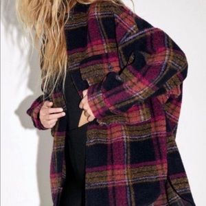 ZARA Plaid Shacket Coat